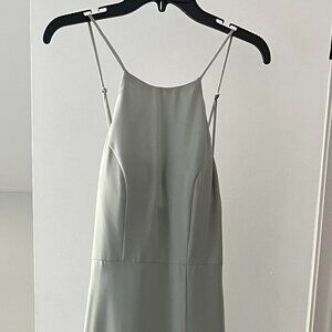 Jenny Yoo Kayla A-Line Halter Morning Mist Size 4